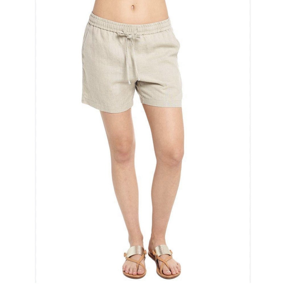 Tommy Bahama New Two Palms Shorts Twill Size 12 Leigh Fit Beige Linen NWT $78